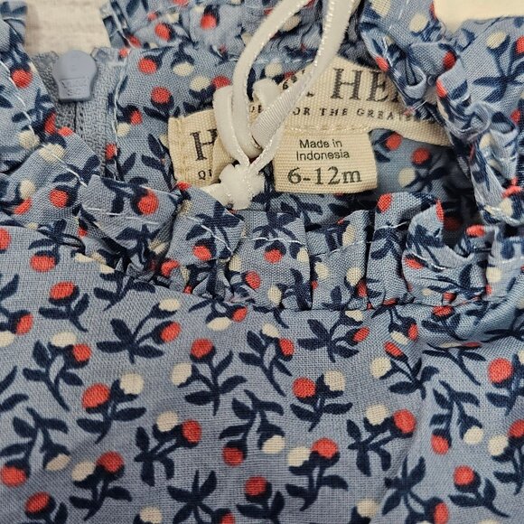 NWT Hope & Henry Ruffle Trim Dress Organic‎ Cotton Girls SIze 6-12 months - Picture 8 of 12